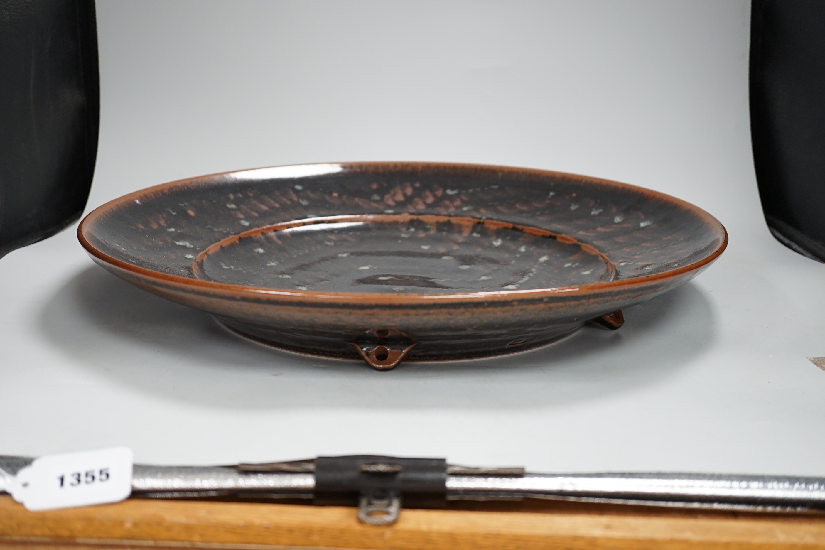 A David Lloyd Jones studio pottery charger, 49cm in diameter
